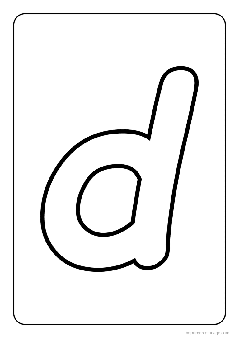 coloriage lettre d minuscule gros traits - dessin gratuit &agrave; imprimer
