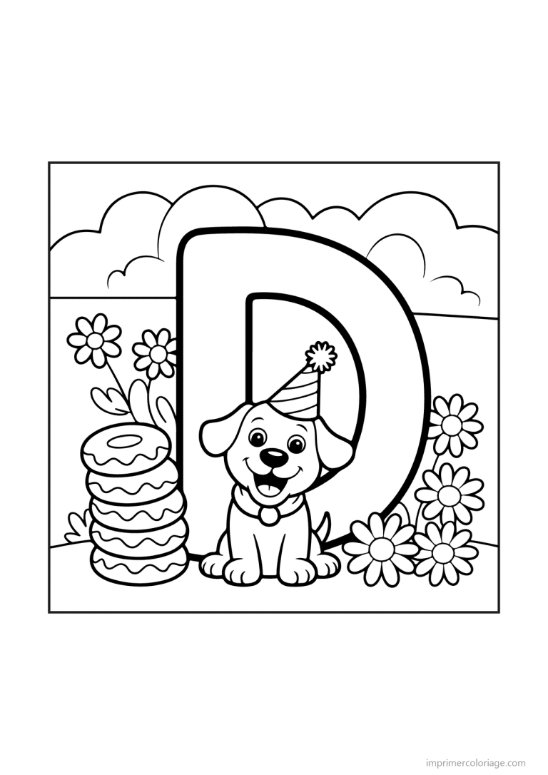 coloriage lettre d objets animaux - dessin gratuit &agrave; imprimer