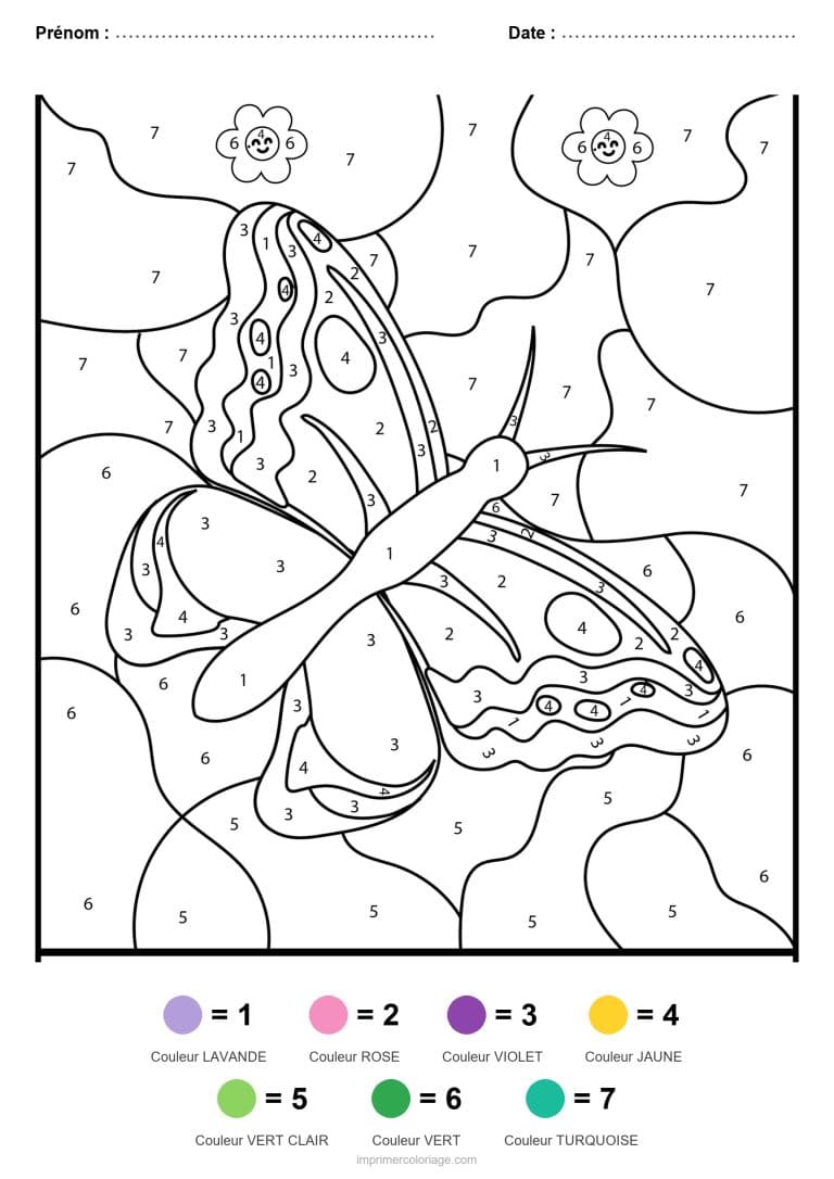 coloriage magique animaux papillon 14 - dessin gratuit &agrave; imprimer