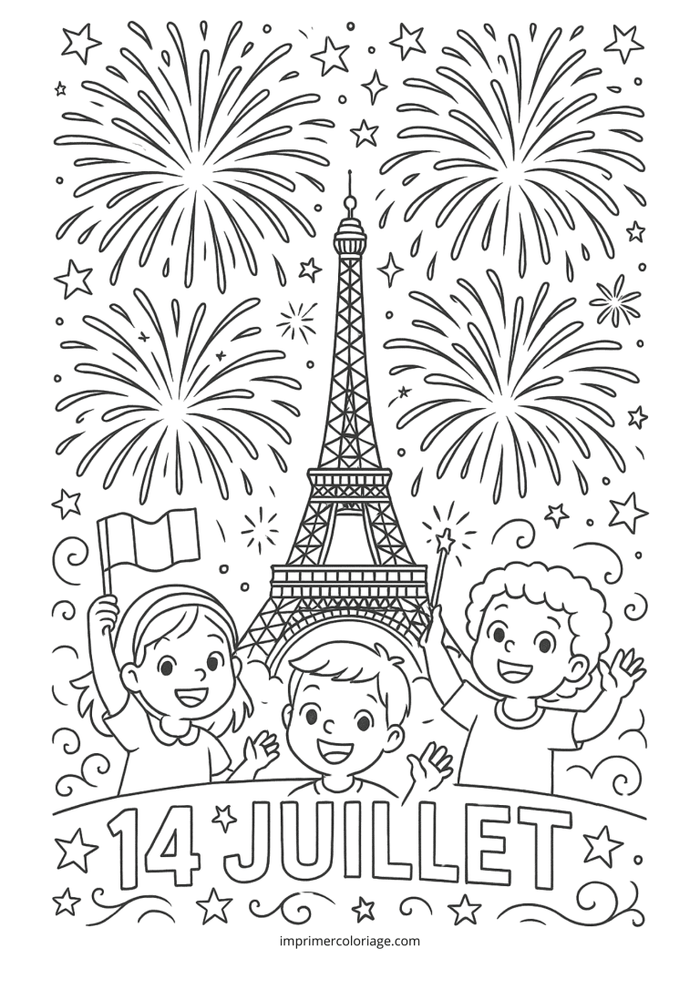 Coloriage juillet bronzer (2) - dessin gratuit &agrave; imprimer