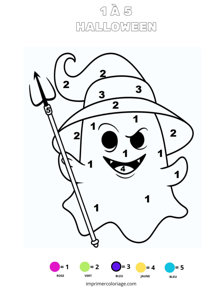 coloriage halloween magique​ fantome - dessin gratuit &agrave; imprimer
