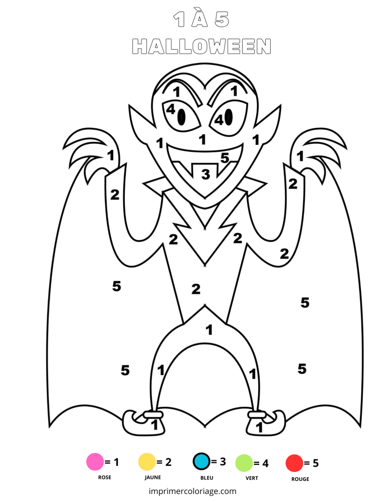 coloriage halloween magique​ vampire - dessin gratuit &agrave; imprimer