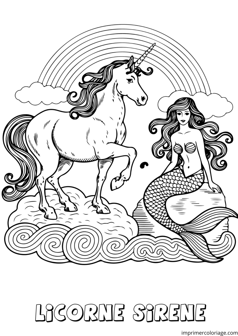 coloriage licorne sir&egrave;ne mandala complique - dessin gratuit &agrave; imprimer