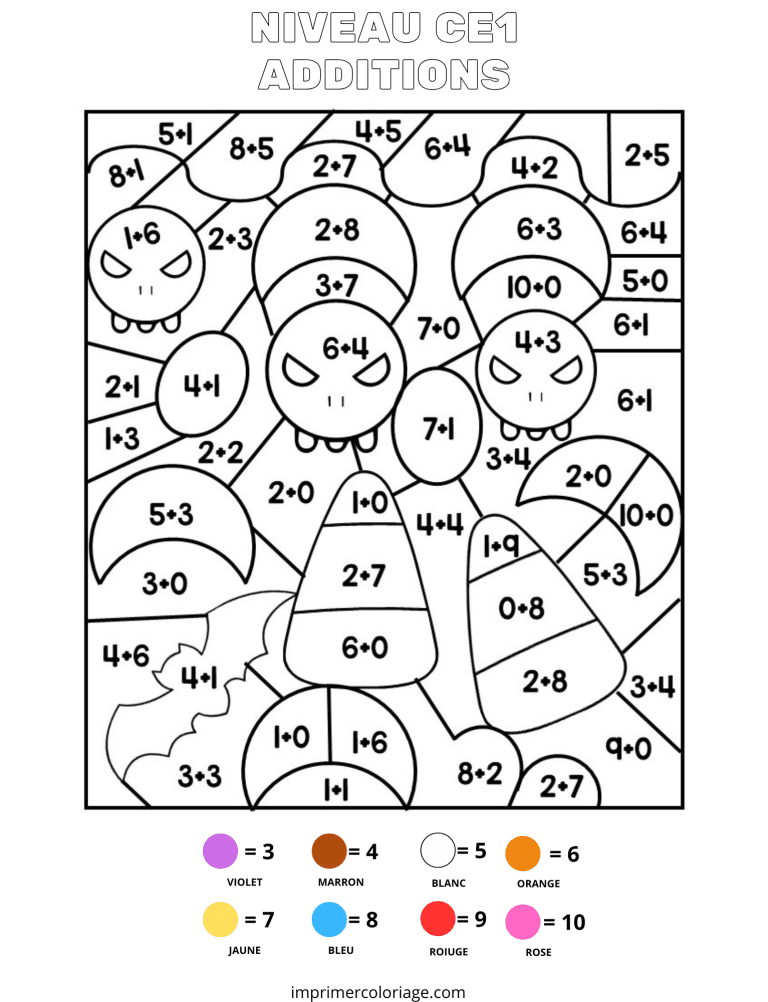 coloriage magique CE1 insectes - dessin gratuit &agrave; imprimer
