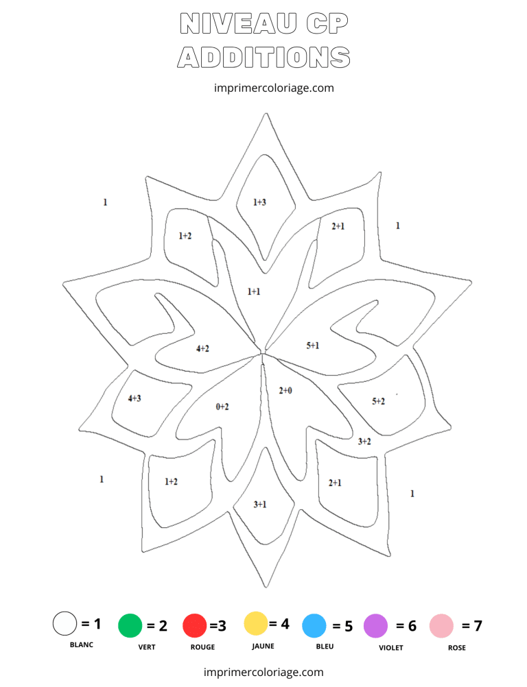 coloriage magique CP addition etoiles - dessin gratuit &agrave; imprimer