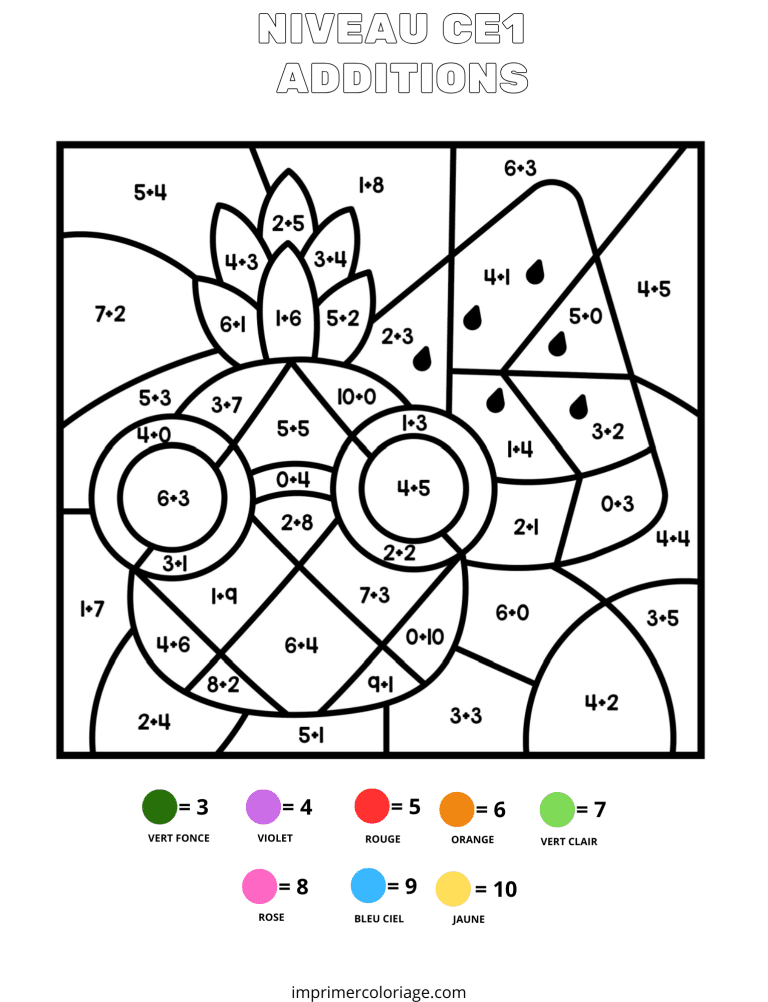 coloriage magique CP addition papillon - dessin gratuit &agrave; imprimer