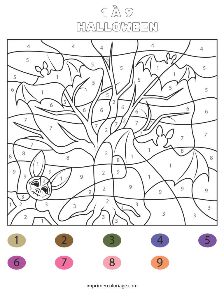 coloriage magique cp halloween​ - dessin gratuit &agrave; imprimer
