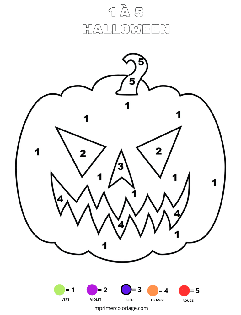coloriage magique halloween maternelle​ citrouille - dessin gratuit &agrave; imprimer