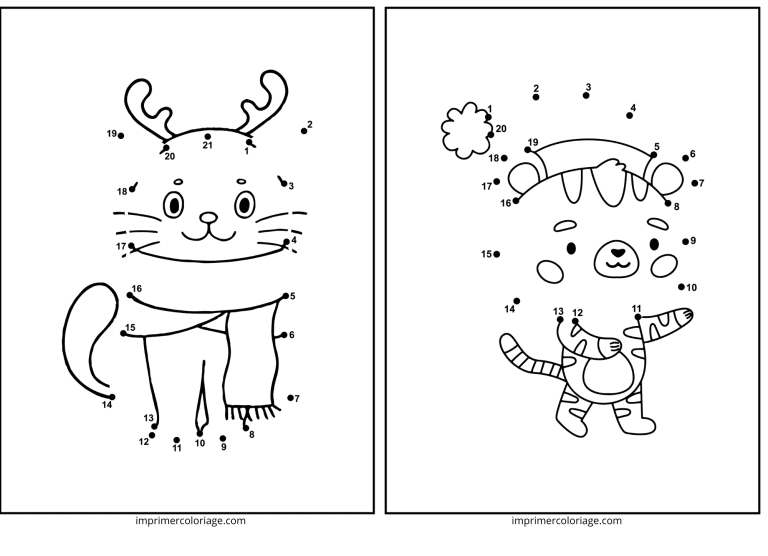 point a relier animal noel rigolo à imprimer point a relier animal noel rigolo - dessin gratuit à imprimer