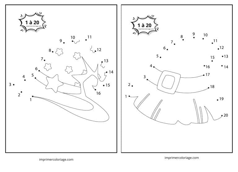 point &agrave; relier chapeau de sorciere halloween - dessin gratuit &agrave; imprimer