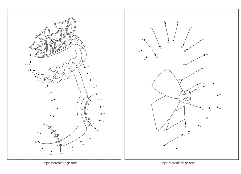 point a relier chaussette de noel à imprimer point a relier chaussette de noel - dessin gratuit à imprimer