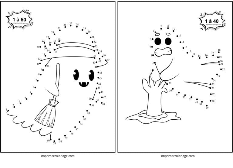 point &agrave; relier fantome pour halloween - dessin gratuit &agrave; imprimer