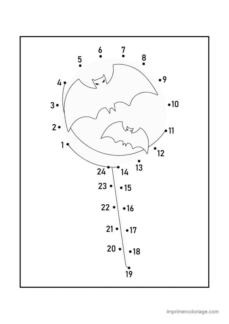 point a relier halloween 1 a 24 chauve souris - dessin gratuit &agrave; imprimer
