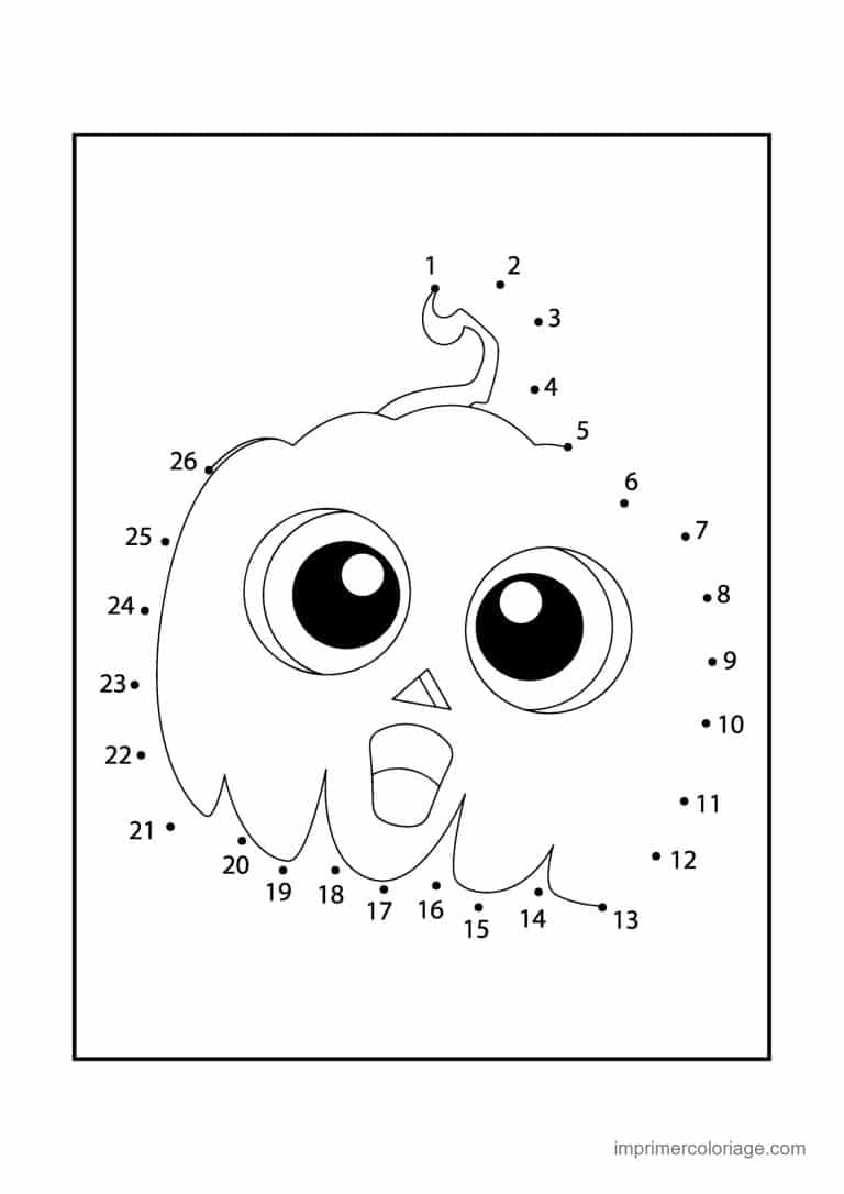 point a relier halloween 1 a 26 chouette effrayee - dessin gratuit &agrave; imprimer