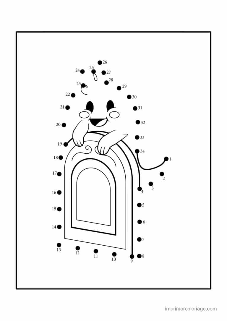 point a relier halloween 1 a 35 chat sur une pierre tombale - dessin gratuit &agrave; imprimer