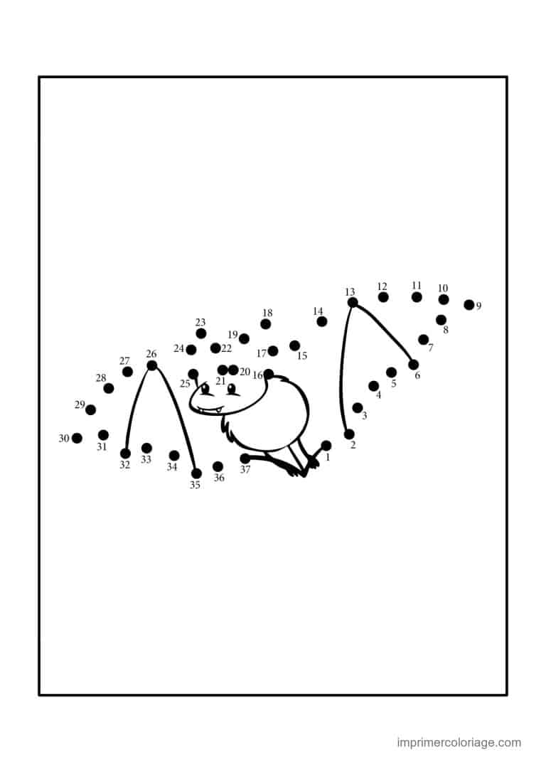 point a relier halloween 1 a 38 chauve souris - dessin gratuit &agrave; imprimer