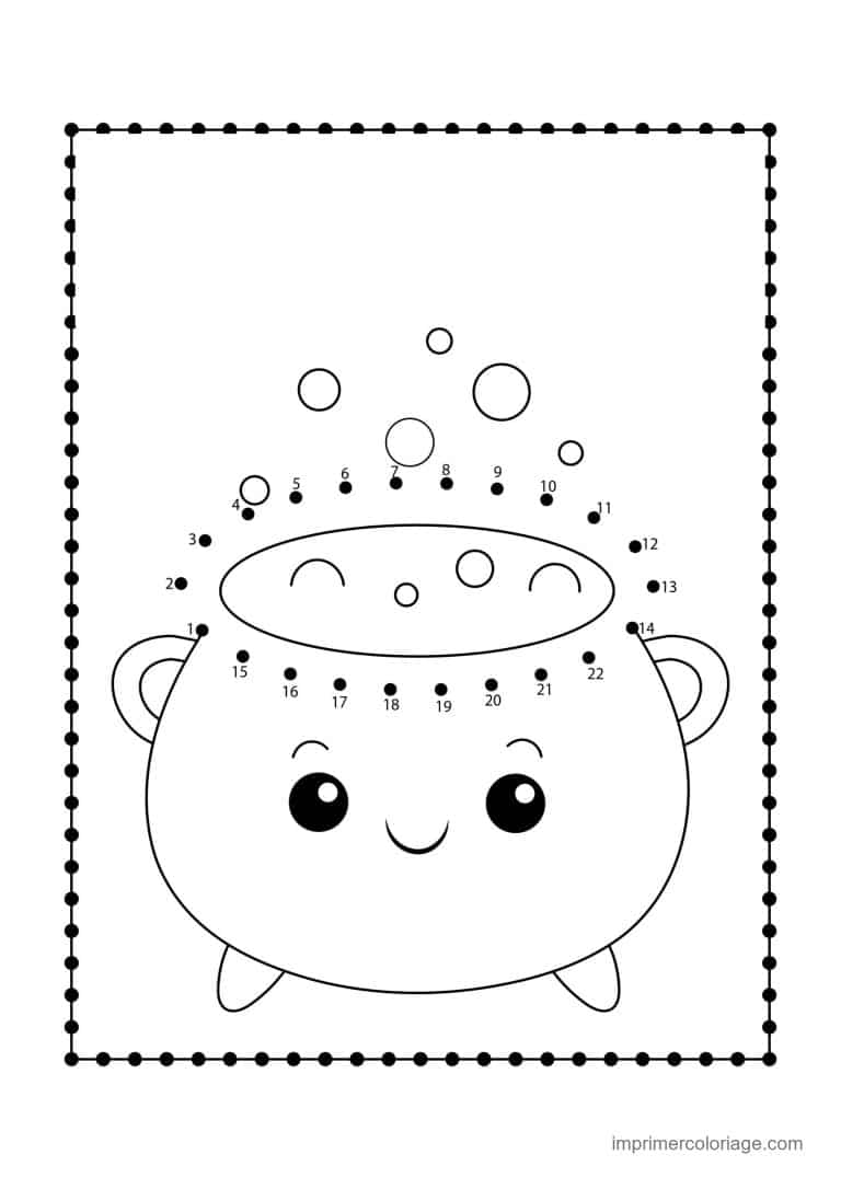 point a relier halloween 1 a 59 chaudron souriant - dessin gratuit &agrave; imprimer