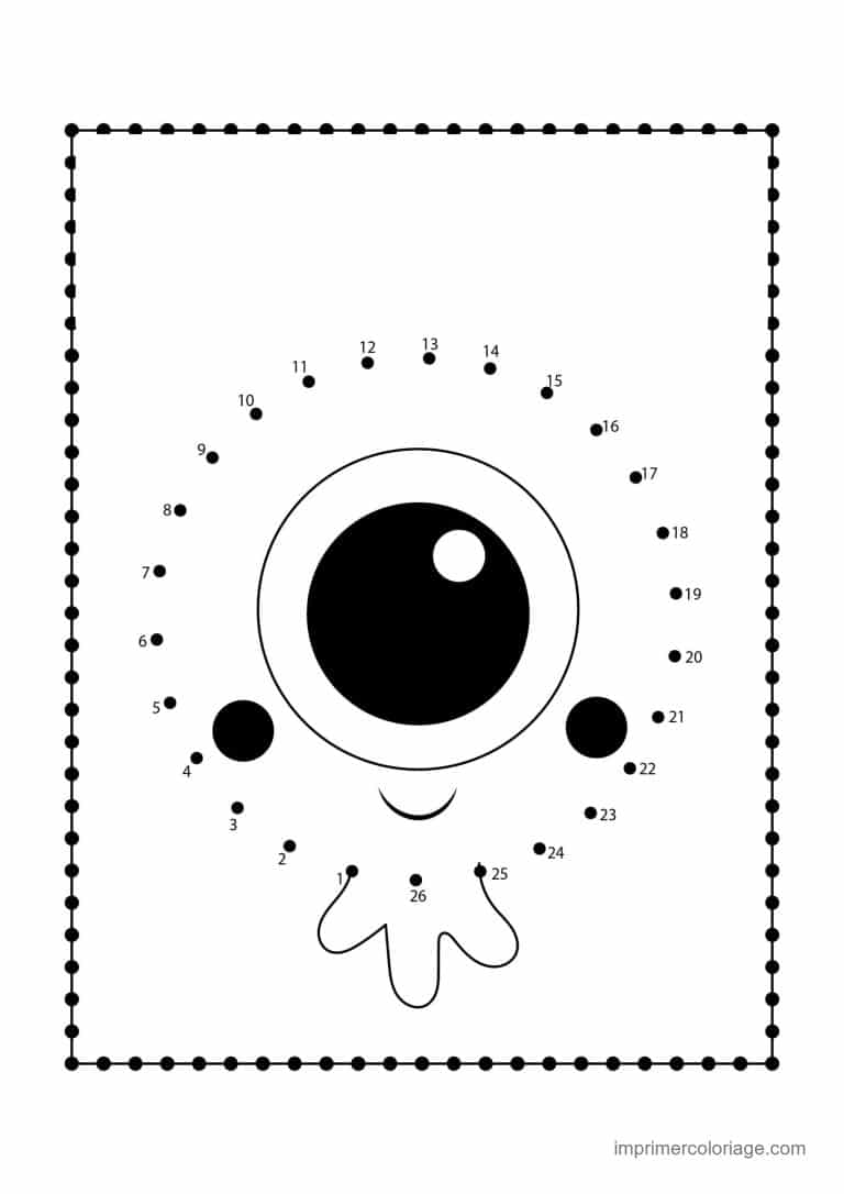 point a relier halloween 1 a 63 oeil de monstre - dessin gratuit &agrave; imprimer