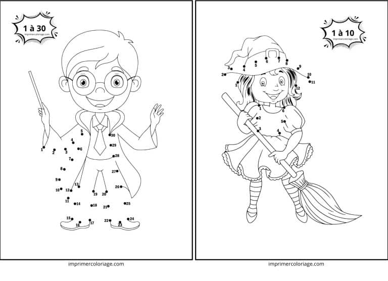 point &agrave; relier halloween enfant - dessin gratuit &agrave; imprimer