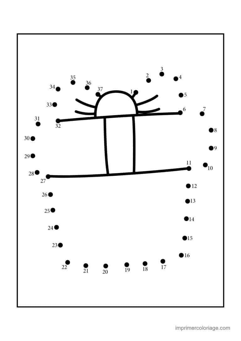 point a relier noel 1 a 37 paquet cadeau haut - dessin gratuit &agrave; imprimer