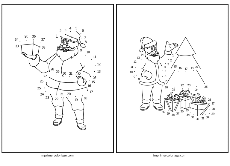 point a relier pere noel cadeau à imprimer point a relier pere noel cadeau - dessin gratuit à imprimer