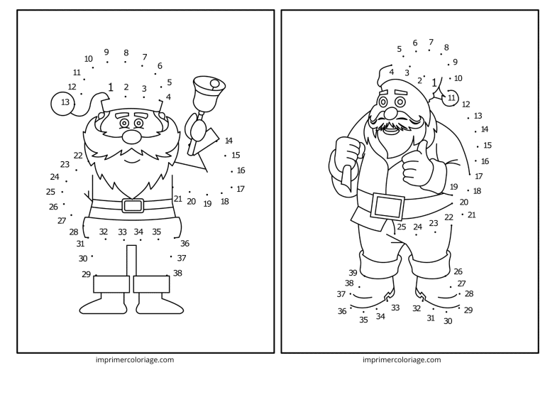 point à relier pere noel difficle à imprimer point à relier pere noel difficle - dessin gratuit à imprimer