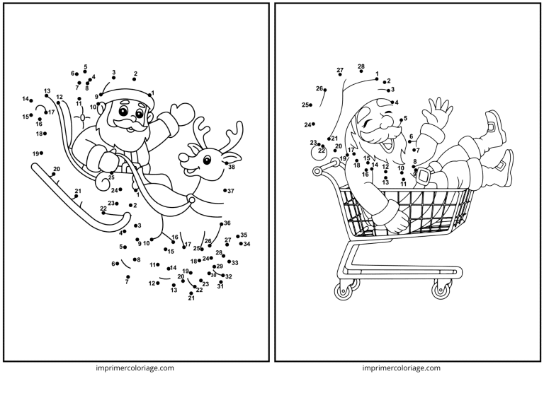 point a relier pere noel rigolo à imprimer point a relier pere noel rigolo - dessin gratuit à imprimer
