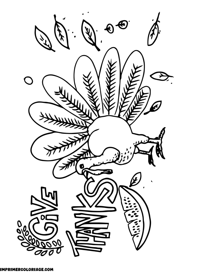 coloriage Thanksgiving bonhomme de ma&iuml;s - dessin gratuit &agrave; imprimer