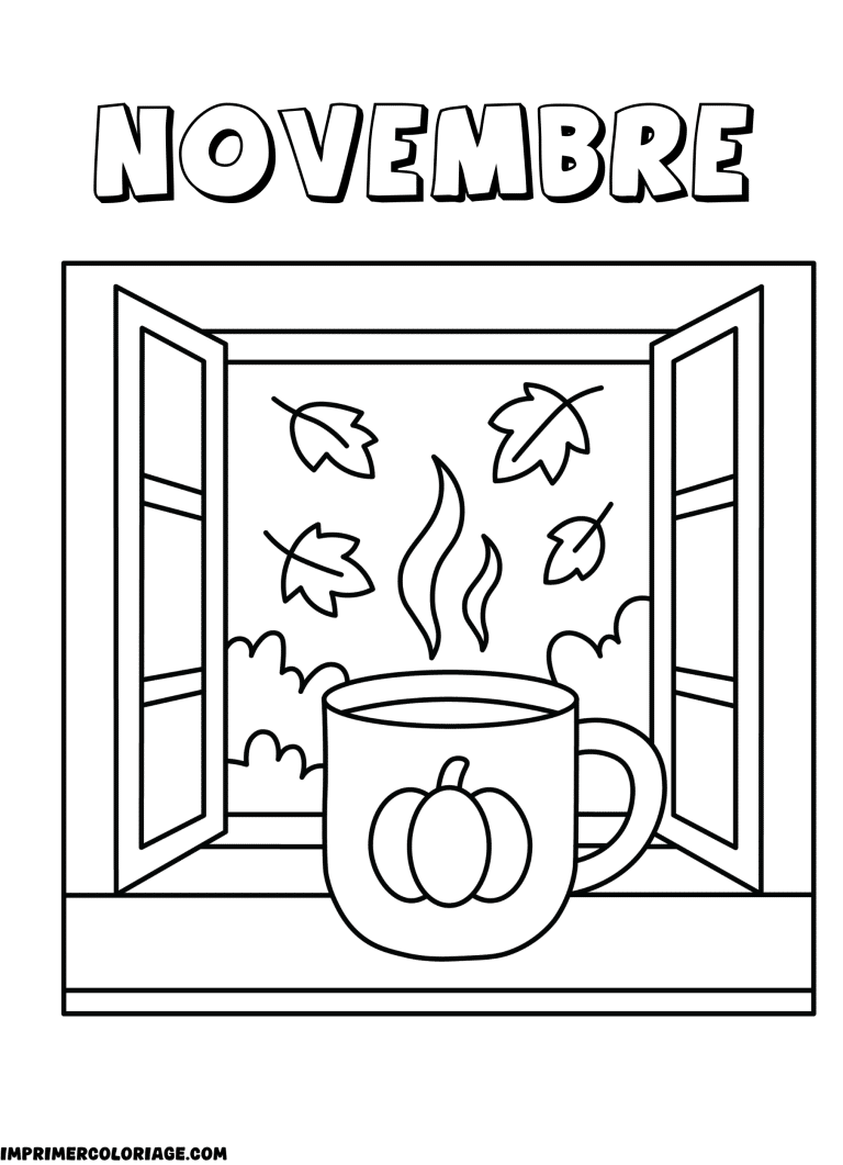 coloriage novembre chocolat chaud à imprimer coloriage novembre chocolat chaud - dessin gratuit à imprimer