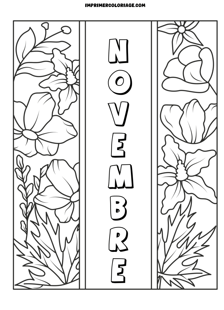coloriage novembre maternelle à imprimer coloriage novembre maternelle - dessin gratuit à imprimer