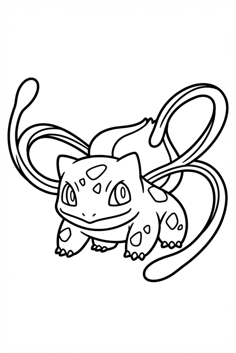 Bulbasaur Attack Coloring Page - dessin gratuit &agrave; imprimer