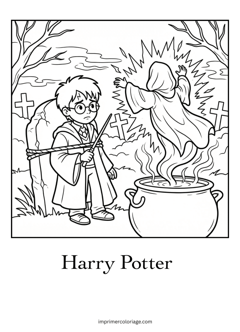 Coloriage Harry potter courageux - dessin gratuit &agrave; imprimer