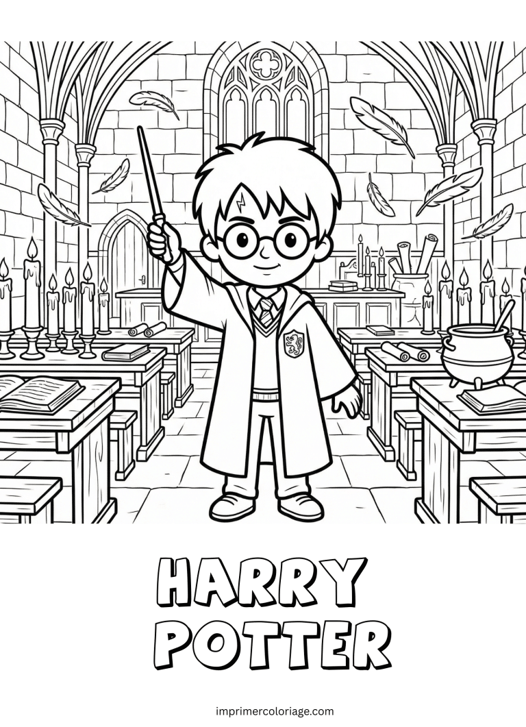 Coloriage de harry le magicien - dessin gratuit &agrave; imprimer