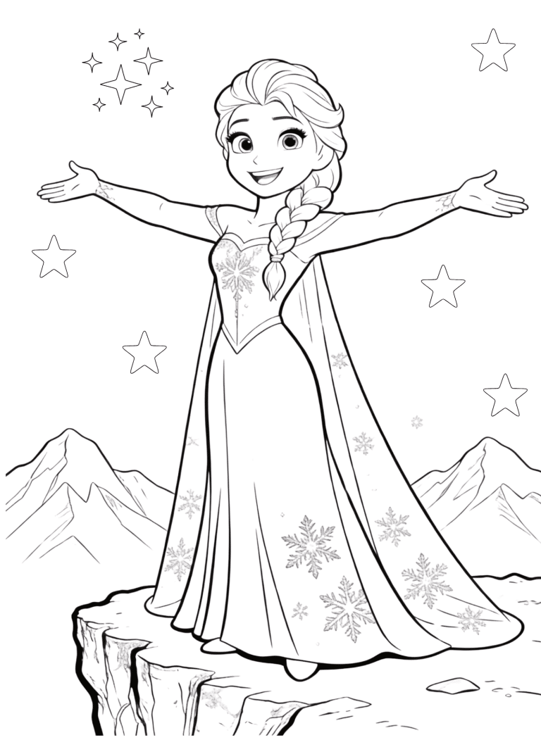 Coloriage de la reine des neiges olaf magie - dessin gratuit &agrave; imprimer