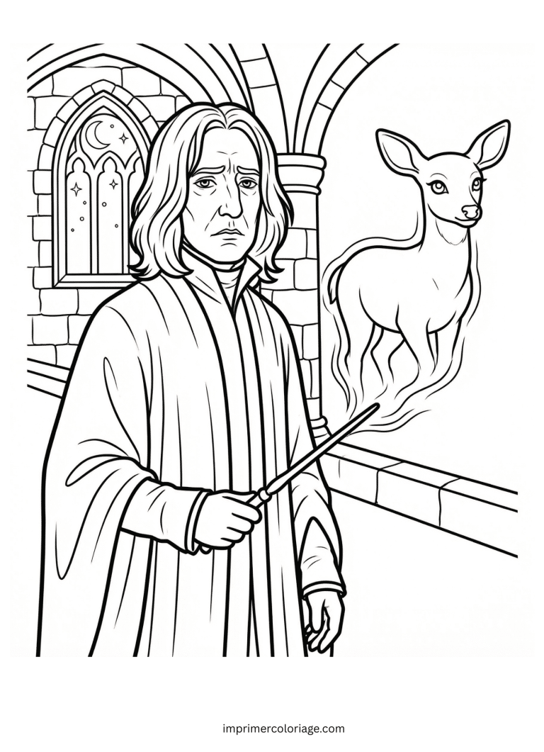 Coloriage de patronus - dessin gratuit &agrave; imprimer