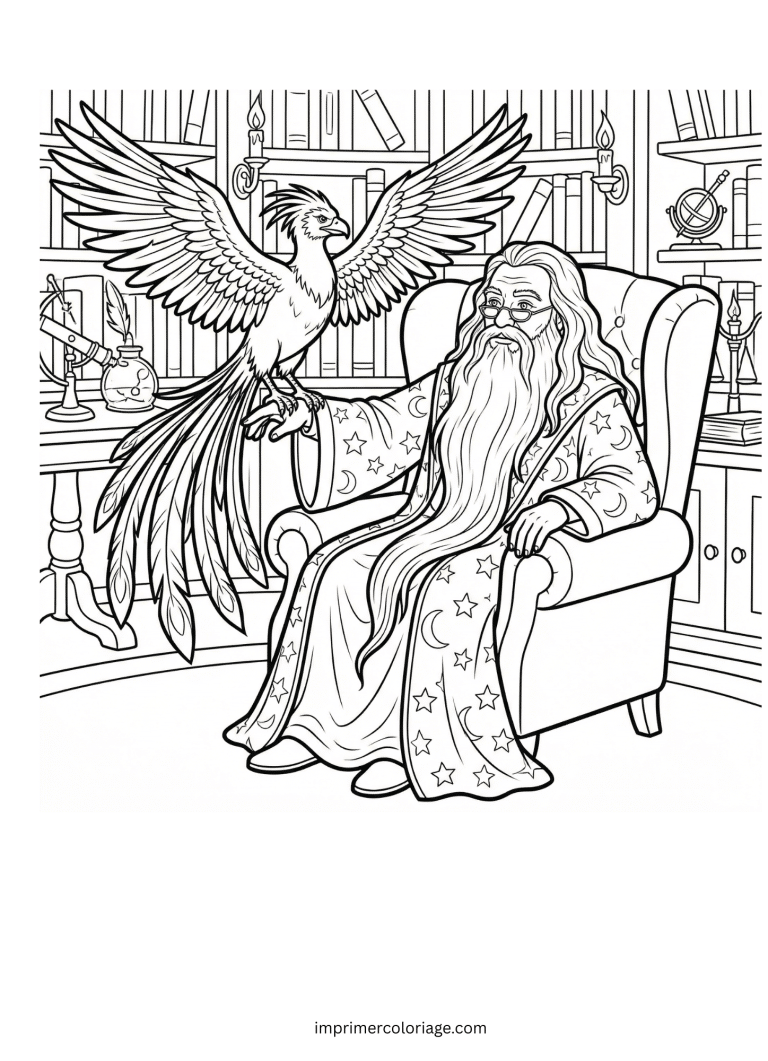 Coloriage de phoenix - dessin gratuit &agrave; imprimer