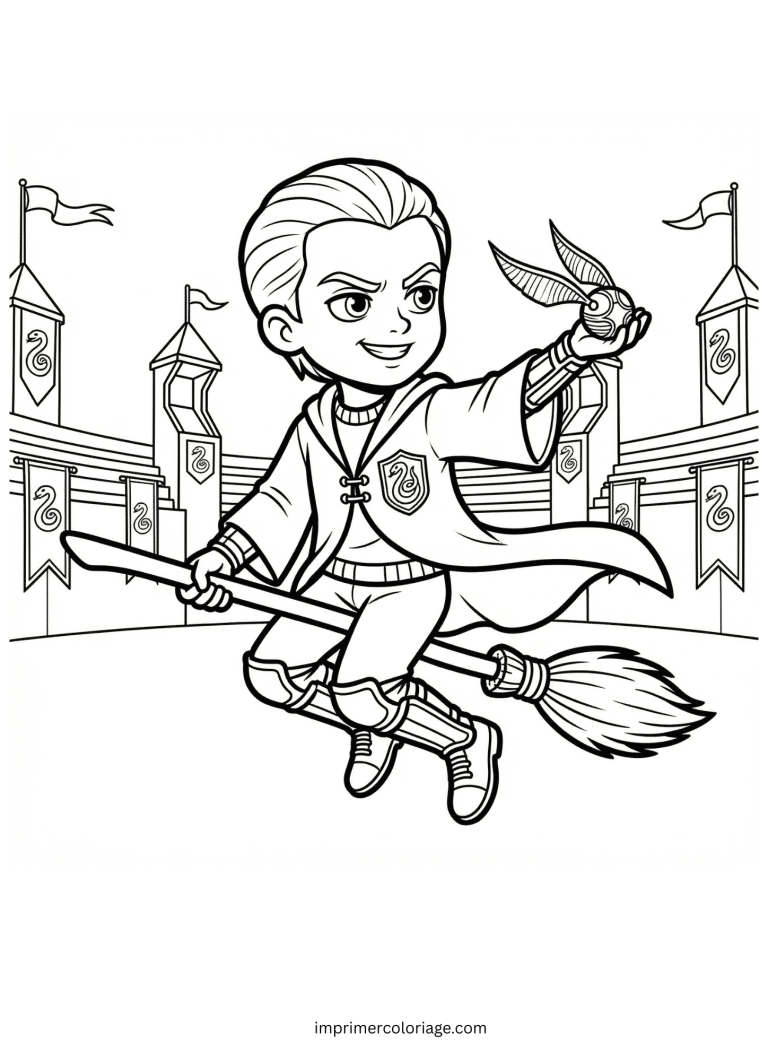 Coloriage du vif d'or quidditch - dessin gratuit &agrave; imprimer