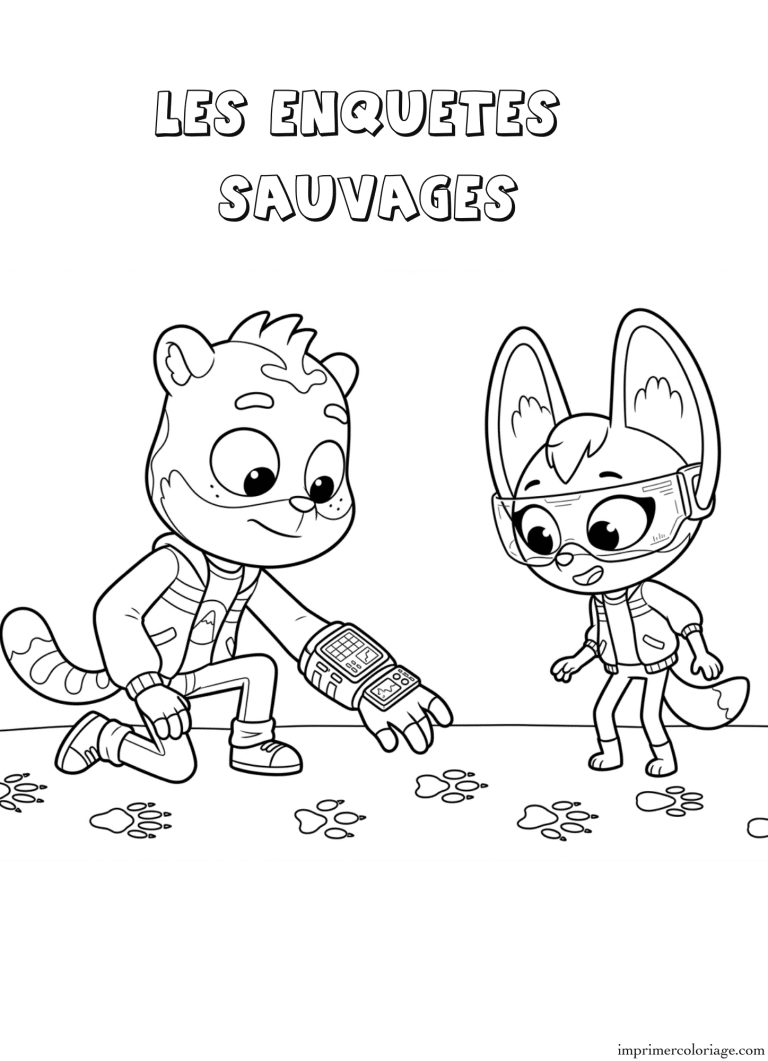 Coloriage les enquetes sauvages 10 - dessin gratuit &agrave; imprimer
