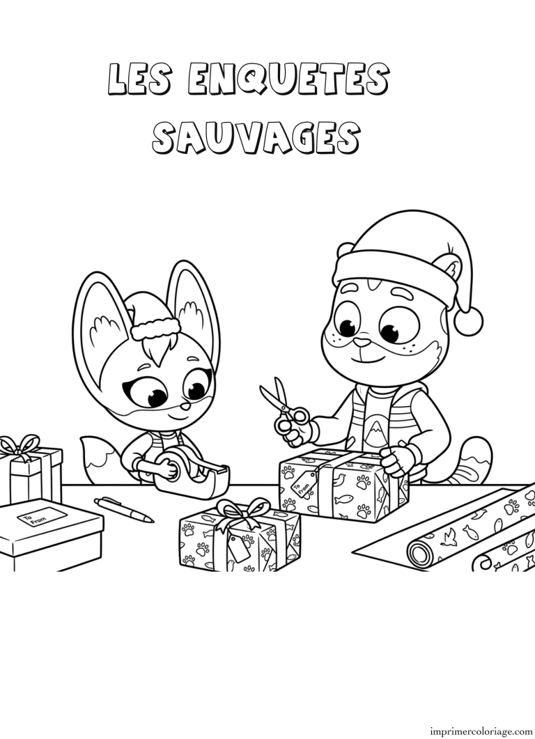 Coloriage les enquetes sauvages 6 - dessin gratuit &agrave; imprimer
