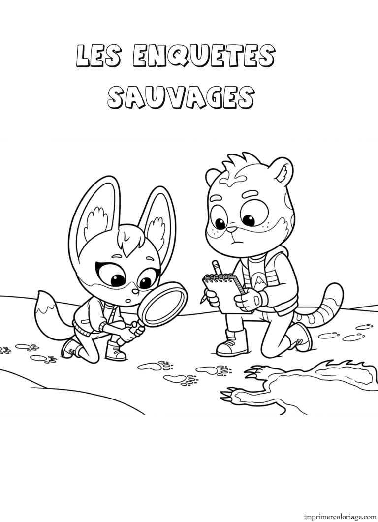 Coloriage les enquetes sauvages 7 - dessin gratuit &agrave; imprimer