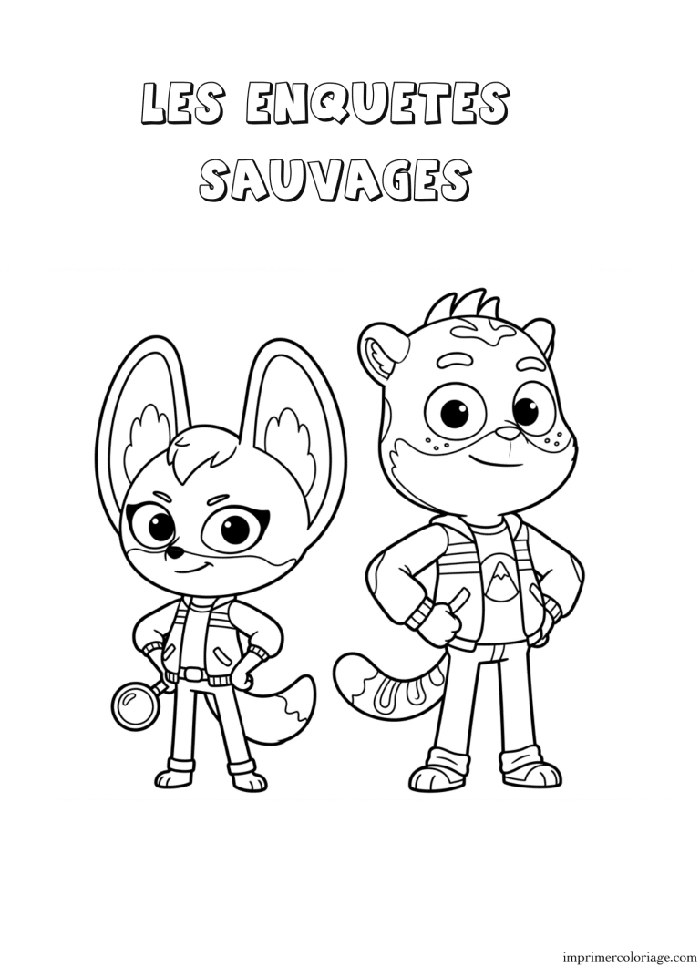 Coloriage les enquetes sauvages 8 - dessin gratuit &agrave; imprimer