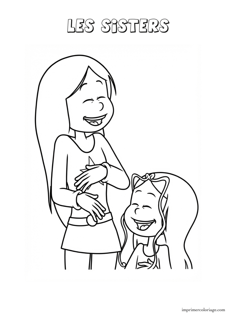Coloriage les sisters - dessin gratuit &agrave; imprimer