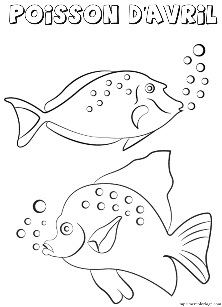 Coloriage poisson d’avril à imprimer Coloriage poisson d'avril - dessin gratuit à imprimer