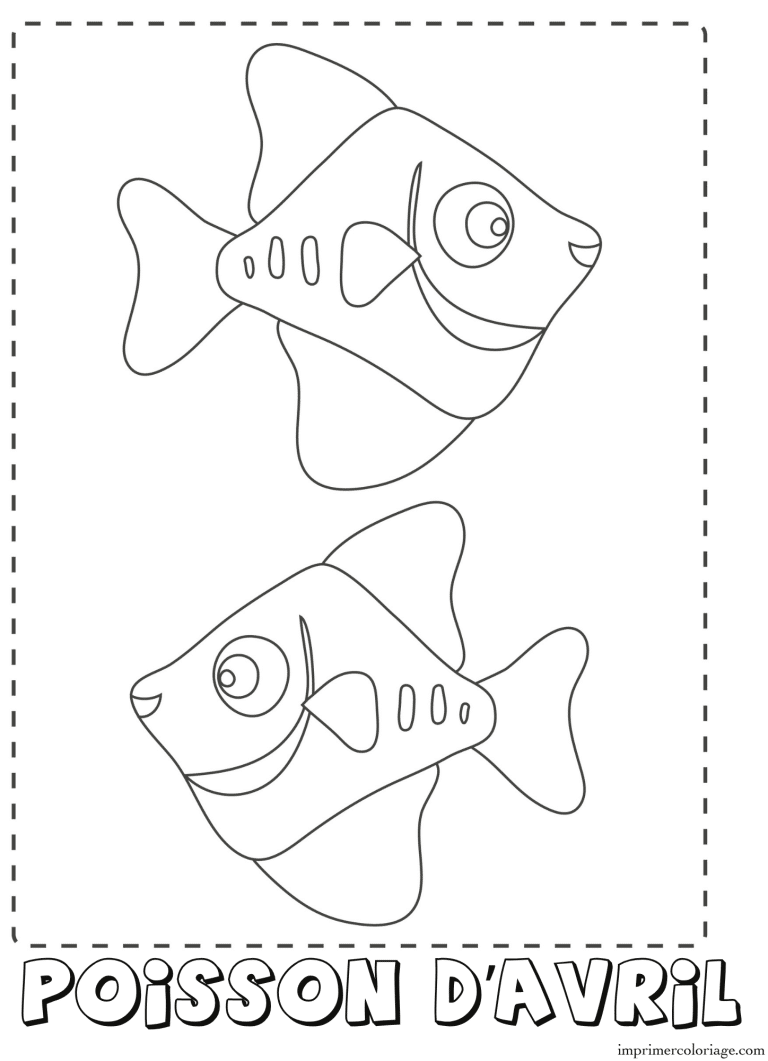 Coloriage poisson d’avril a colorier (2) à imprimer Coloriage poisson d'avril a colorier (2) - dessin gratuit à imprimer