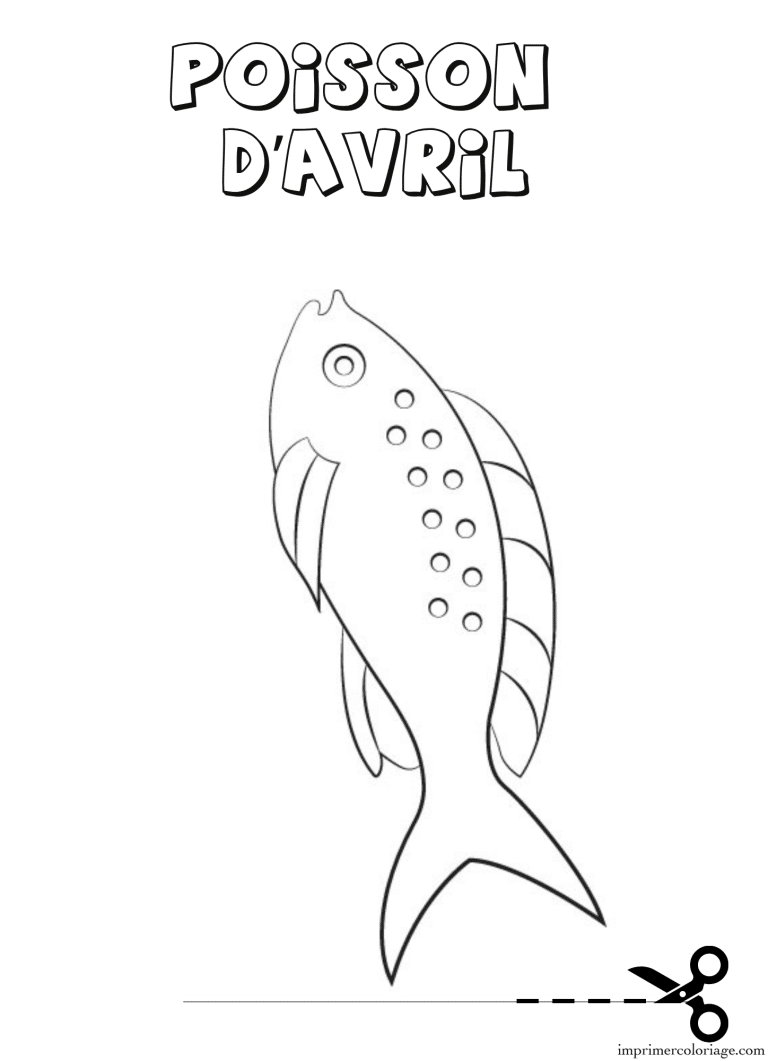 Coloriage poisson d’avril a décorer (2) à imprimer Coloriage poisson d'avril a décorer (2) - dessin gratuit à imprimer