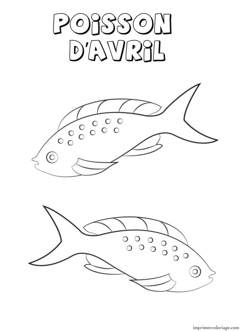 Coloriage poisson d’avril a décorer (3) à imprimer Coloriage poisson d'avril a décorer (3) - dessin gratuit à imprimer