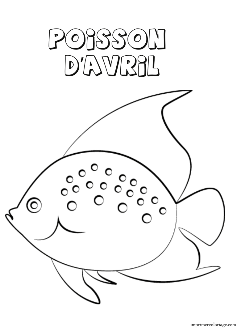 Coloriage poisson d’avril a décorer à imprimer Coloriage poisson d'avril a décorer - dessin gratuit à imprimer