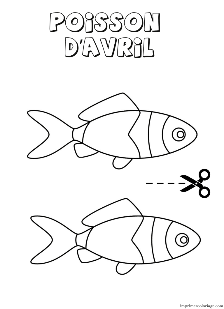 Coloriage poisson d’avril clown à imprimer Coloriage poisson d'avril clown - dessin gratuit à imprimer