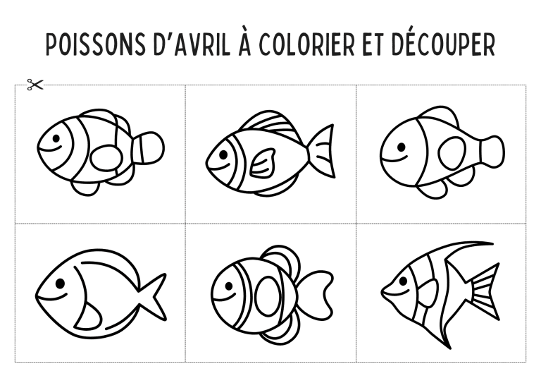 Document A4 Coloriage Poisson d’Avril Simple à imprimer Document A4 Coloriage Poisson d'Avril Simple - dessin gratuit à imprimer