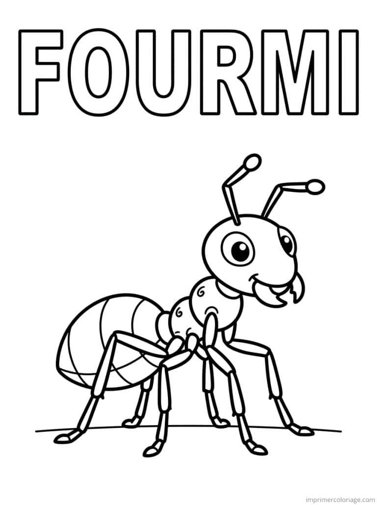 coloriage fourmi titre haut - dessin gratuit &agrave; imprimer